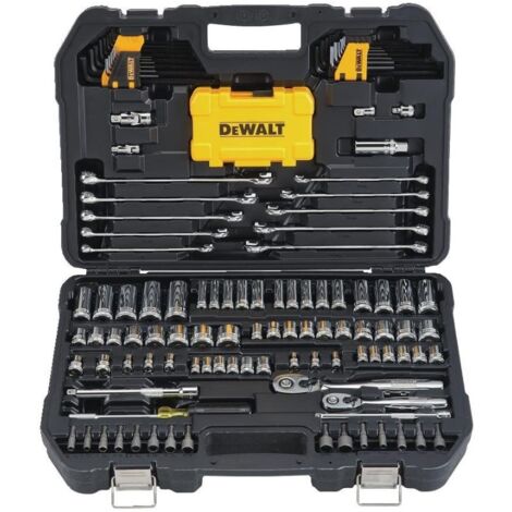 Dewalt – Coffret de 142 clés à douilles – 2 cliquets à tête poire – Technologie DirectTorque™ – 72 dents avec bouton de dégagement rapide