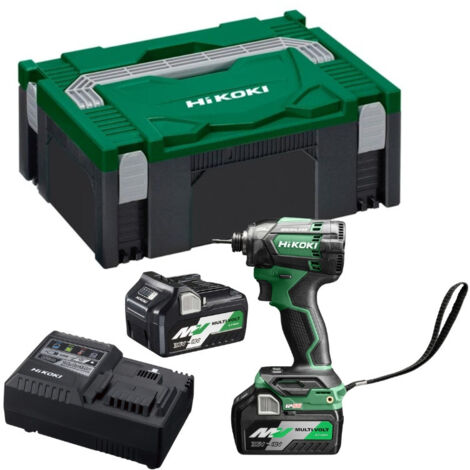 Hikoki – Visseuse à choc 210Nm 18V 5,0Ah – Moteur Brushless – 5 modes – Norme IP56 pour protection contre l'eau et la poussière – Coffret Hit Case
