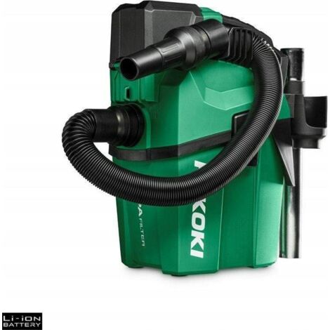 Aspirateur 18V cuve 6L eau 3,5L / poussière 5,1L classe L solo carton HIKOKI RP18DAW4Z