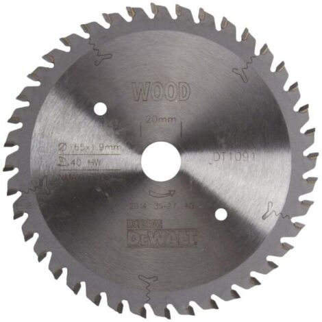 DeWALT Accessoires - Lame de scie à bois 165x20 mm, 40 dents DT1091 (1/4)
