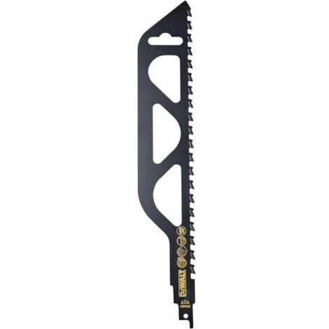 Dewalt – Lame de scie sabre TCT 305 mm – Pour béton cellulaire et fibrociment – Pas de dent 12,7 mm – Compatible scies alternatives - DT2421-QZ