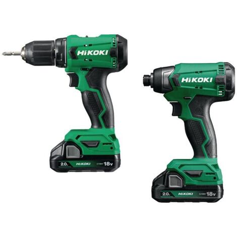 Hikoki – Perceuse-visseuse sans fil 18V avec 2 batteries 2.0Ah – Moteur Brushless – Couple 140Nm pour perçage bois et métal – Coffret de transport inclus