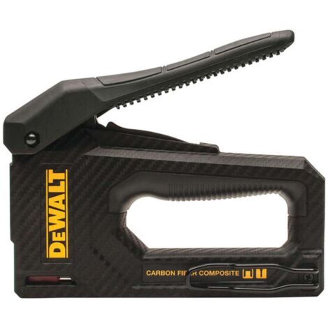 Dewalt – Agrafeuse-cloueuse à main 6-14 mm – Pour agrafes et clous 12/15 mm – Construction en fibre de carbone – Plateau anti-blocage
