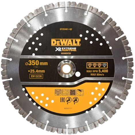 Disque diamanté pour béton 350x25,4mm DeWALT DT20461