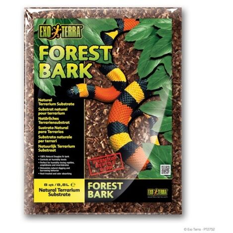 Substrat naturel écorces de pins Forest Bark pour reptile Exo Terra 4,4 litres