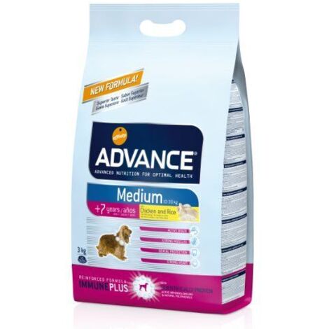Advance chien medium + de 7 ans poulet 3kg (1/2)