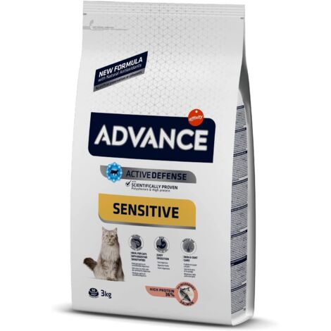 Soins pour chats adultes sensibles Advance - Aliment pour chats adultes indiqué pour faciliter la digestion (1/4)