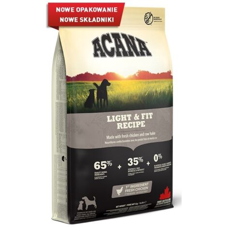 Recette ACANA Dog Light & Fit - croquettes pour chien - 11,4 kg