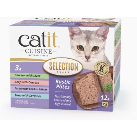 Catit Cuisine Selection Paté para Gatos - Pack Variado de 12 (1/2)