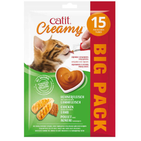 Snacks cremosos para gatos Catit Creamy – 15 Tubos