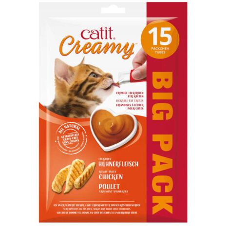Snacks cremosos para gatos Catit Creamy – 15 Tubos