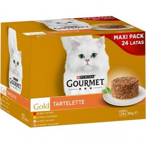 Purina Gourmet Gold Tartelette Multi Variedad - Comida Humeda para Gato - 24x85 g (1/3)