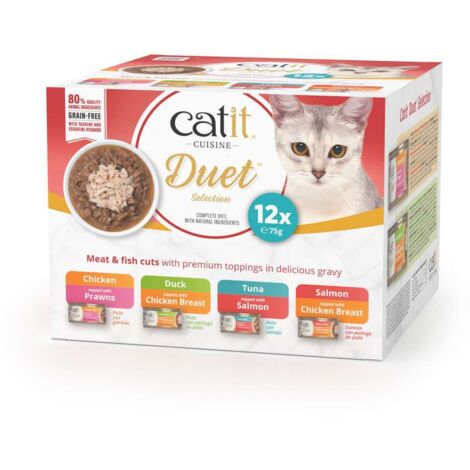 Dúo de carne con toppings para gatos Catit Cuisine Duet