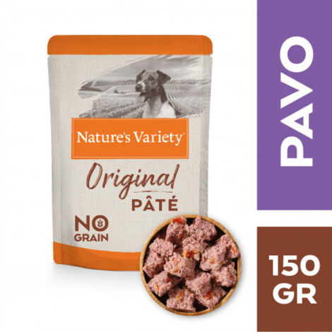Natures's Variety Original Paté Mini Pavo - Alimento Húmedo Completo para Perros Mini Sin Cereales - 150 g