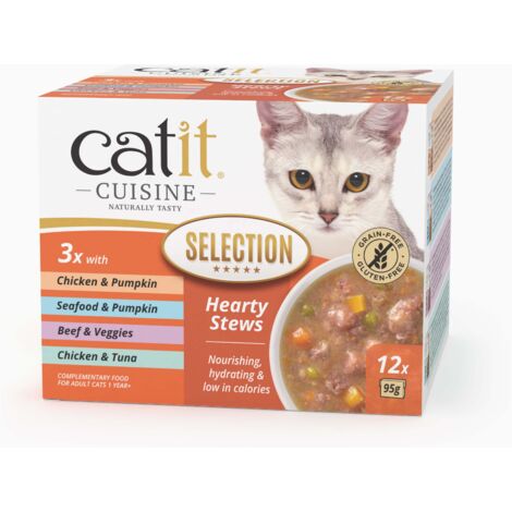 Catit Cuisine Selection Guisos para Gatos - Pack Variado de 12