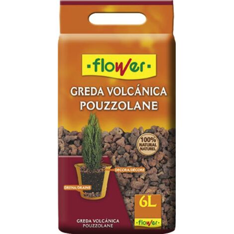 FLOWER STYLE Greda Volcánica 12/18 para Macetas y Jardineras, 6