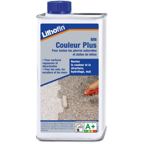 Lithofin Mn Couleur Plus 1 L - Traitement Hydrofuge Pierres Naturelles Intensificateur
