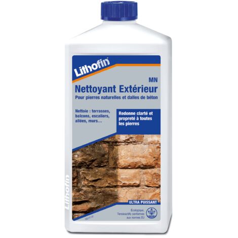 Lithofin Mn Nettoyant Extérieur 1 L - Nettoyant Pour Pierre Naturelle
