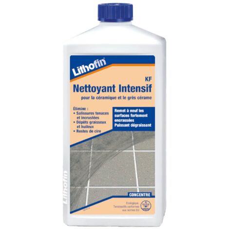 KF Nettoyant Intensif - Nettoyant alcalin pour le grès cérame et la céramique - Lithofin - 1 L