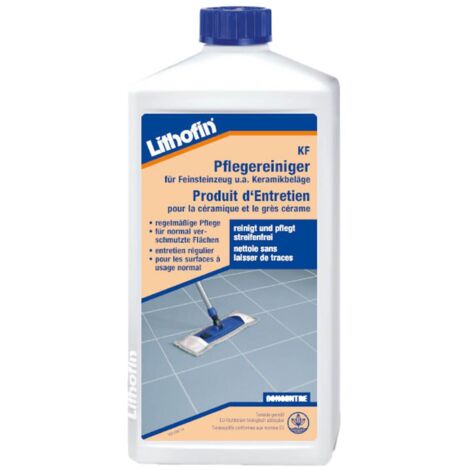 Lithofin – Nettoyant concentré pour carrelage et grès cérame 1L – Exempt de cire – Nettoie sans traces – Compatible tous types de sols