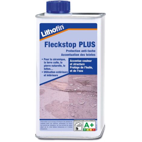 Lithofin – Nettoyant anti-taches 1 L – Rehausseur de couleur pour surfaces absorbantes – Hydrofuge et oléofuge – Convient aux surfaces rugueuses et polies - PLUS 1 L