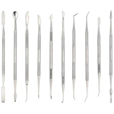 10pcs en acier inoxydable cire sculpteurs Spatule Pick Set Clay Pottery Sculpture Tools (1/3)