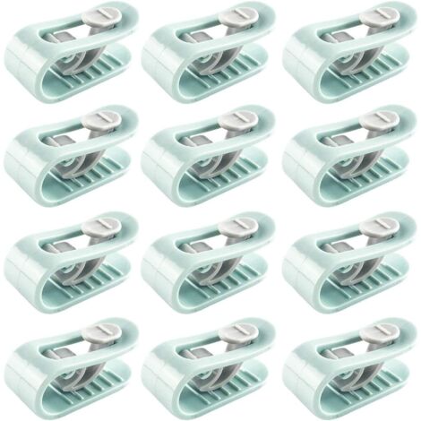 12 Pièces Clips Housse de Couette, Anti-Dérapants sans Aiguille pour Literie, Accessoires de Fixation (1/4)