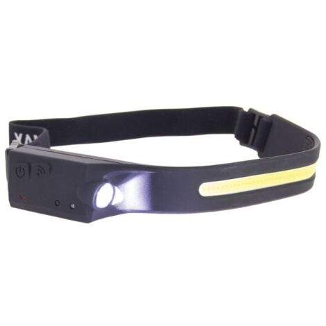 Xanlite – Lampe frontale LED rechargeable 300 lumens – Capteur intégré – Autonomie 15h – Recharge USB – Portée 20m – Angle 180°