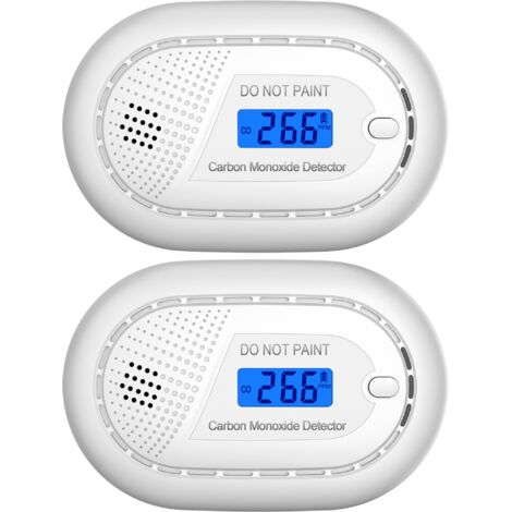 Détecteur de monoxyde de carbone Aroha Safety Pro - Batterie 10 ans - Alarme de CO portable, capteur de CO - 2 pièces