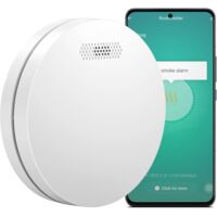 Détecteur de fumée Aroha Smart Connect & Link connectable et WiFi - Batterie 10 ans - Capteur de fumée connecte Tuya et Smartlife - Alarme incendie
