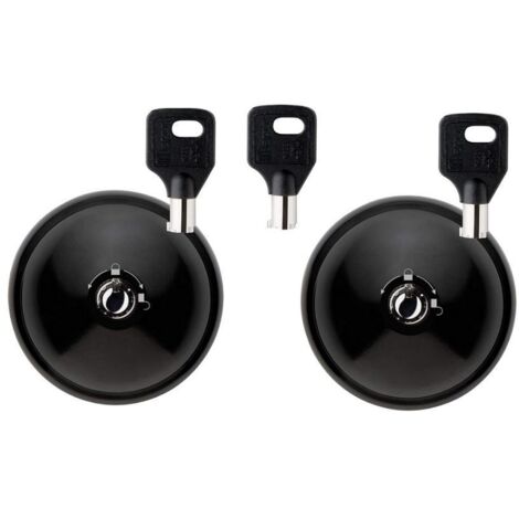 UFO³ Smart Duo Lock Negro para puerta de servicio trasera y lateral + 3 llaves - 8090S223PN