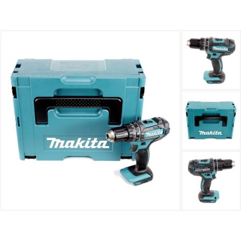 Makita – Perceuse-visseuse à percussion sans fil 18V 62Nm – Moteur à courant continu 4 pôles – Couple 62Nm pour perçage bois, acier, maçonnerie – Coffret Makpac