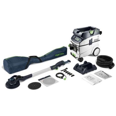 Festool – Ponceuse girafe 400W – Ø plateau 225mm – Longueur 1,4m – Aspiration réglable pour finition parfaite – Pour murs et plafonds – Vitesse 5000-8500 min⁻¹ (1/9)
