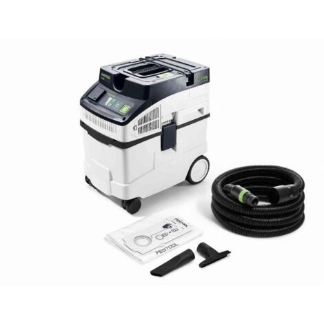 Festool – Aspirateur professionnel CT 25 E CLEANTEC – 350-1200W – Dépression 24000 Pa – Capacité 25L – Pour chantiers et ateliers