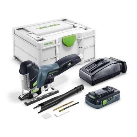 Festool – Scie sauteuse sans fil 18V 4Ah – Moteur EC-TEC 3800 courses/min – Profondeur de coupe 120mm – 576525