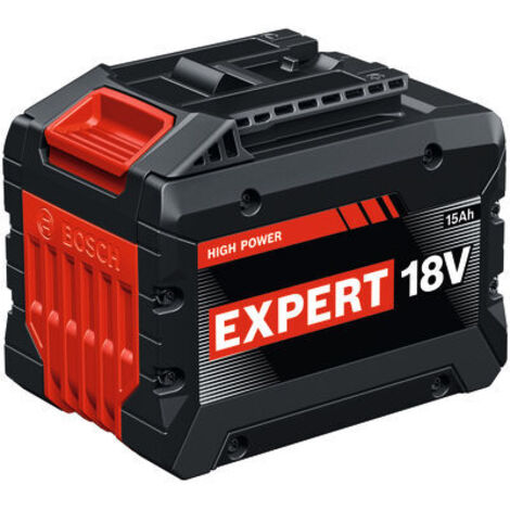 Batterie 18V 15Ah – Autonomie jusqu'à 280% supérieure – Technologie COOLPACK 2.0 – Compatible Bosch Professional 18V