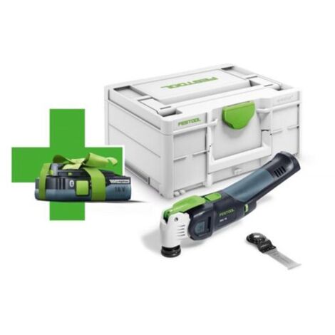 Festool – Outil multifonction 18V avec batterie 4,0Ah – Moteur EC-TEC sans charbons – Raccord pour aspirateurs – Coupe précise dans divers matériaux - OSC 18 E (1/10)