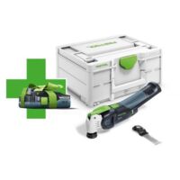 Festool – Scie circulaire 18V avec batterie 4,0Ah – Moteur EC-TEC sans charbons – Raccord pour aspirateurs – Coupe précise dans bois et métal