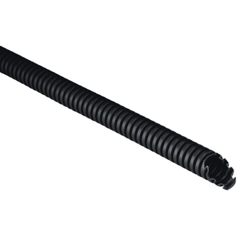 TUBO CORRUGATO CON TIRAFILO NERO Ø 25 mm - rotolo 25 mt