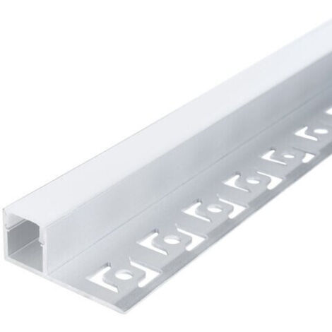 Profilo Alluminio con rivestimento grigio per nastro LED 2m