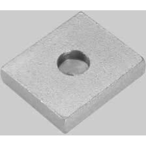 PIASTRA PERNO INFERIORE A SALDARE 349 COMBI - ZINCATA MM 60X60 F.MM 20,5 S.MM 15 - 10 pezzi