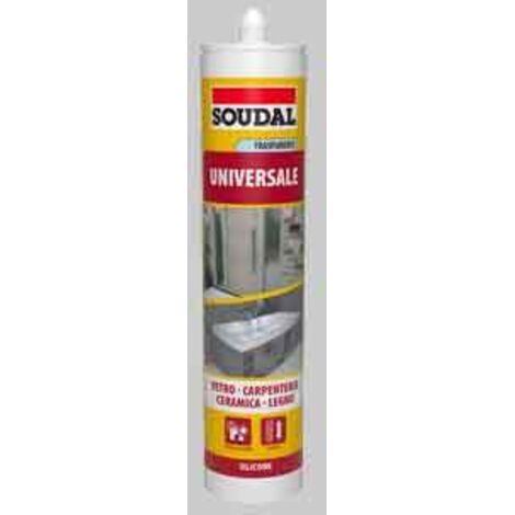 Silicone universale soudal 280 ml - grigio