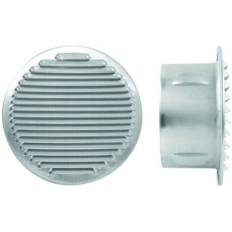 GRIGLIA DI AERAZIONE IN ALLUMINIO INCASSO Ø 80 mm