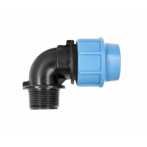 "GOMITO MASCHIO A COMPRESSIONE PER TUBO POLIETILENE UNIDELTA Ø20 x 1/2""""M - PN16"