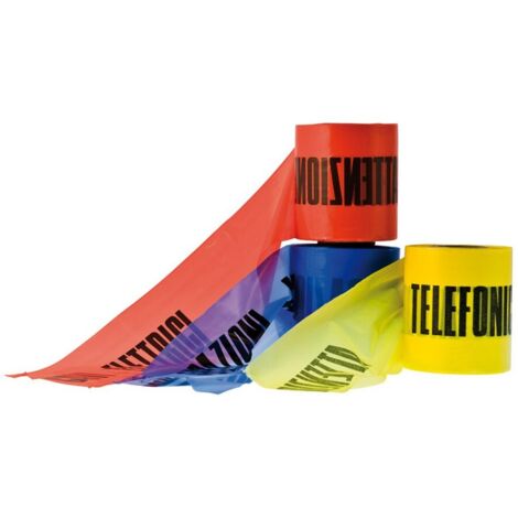 NASTRO SEGNALETICO 'ATTENZIONE TUBO GAS' 10 cm x 200 mt