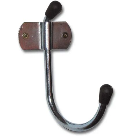 GANCIO PORTATUTTO DA PARETE CURVO 80 mm MINUTEX 310-2 ZINCATO (1/2)