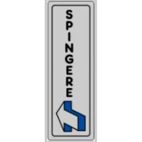 Etichetta spingere con freccia 15x5 cm conf. da 10 pz