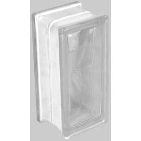 Vetromattone ondulato verticale trasparente 19x9x8 cm conf. da 10 pz