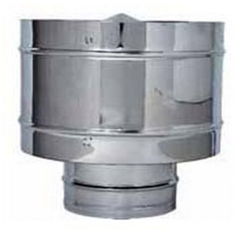 Fumaiolo Fisso Antivento Inox Tondo (Attacco Maschio) Ø cm. 18