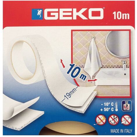 Nastro biadesivo Geko schiuma mm19 m10 bianco (1/3)